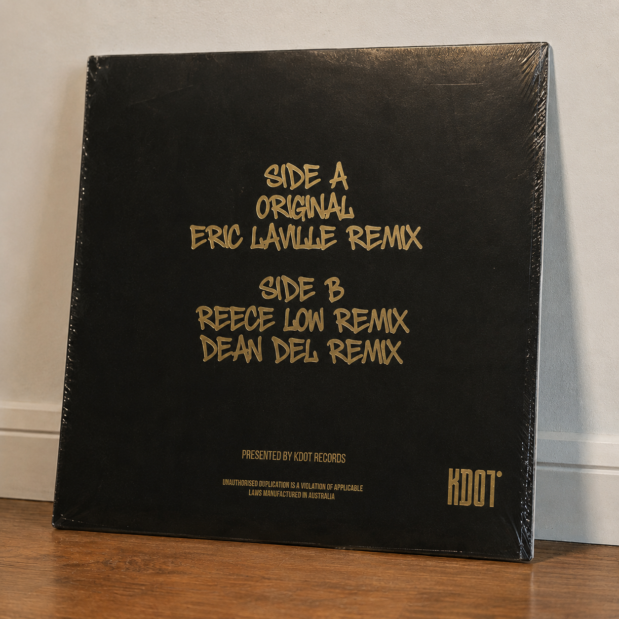 Jump vinyl back sleeve showing the Side A and Side B tracklist